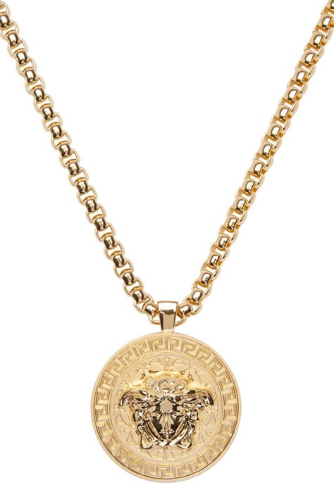 mens versace gold necklace|14k Gold Versace pendant.